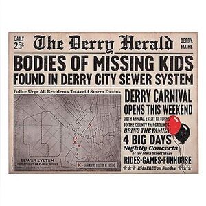 IT Chapter Two Derry Herald Newspaper Sign - Wall Decor